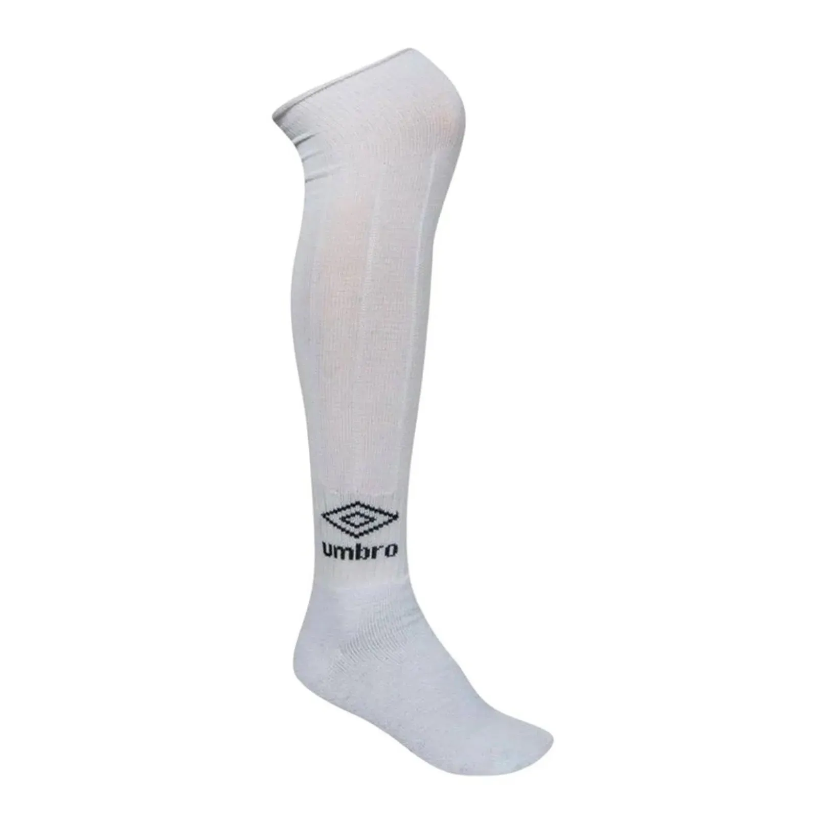 Meião esportivo masculino branco Umbro Classic, modelo U23TW014-222, em poliamida e algodão